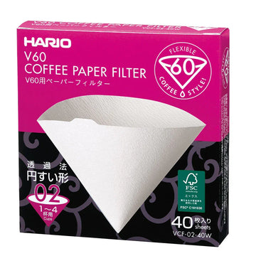 Filtro Papel Hario V60 02 (40 unidades)