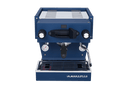Cafetera La Marzocco Linea Mini en azul con portafiltro