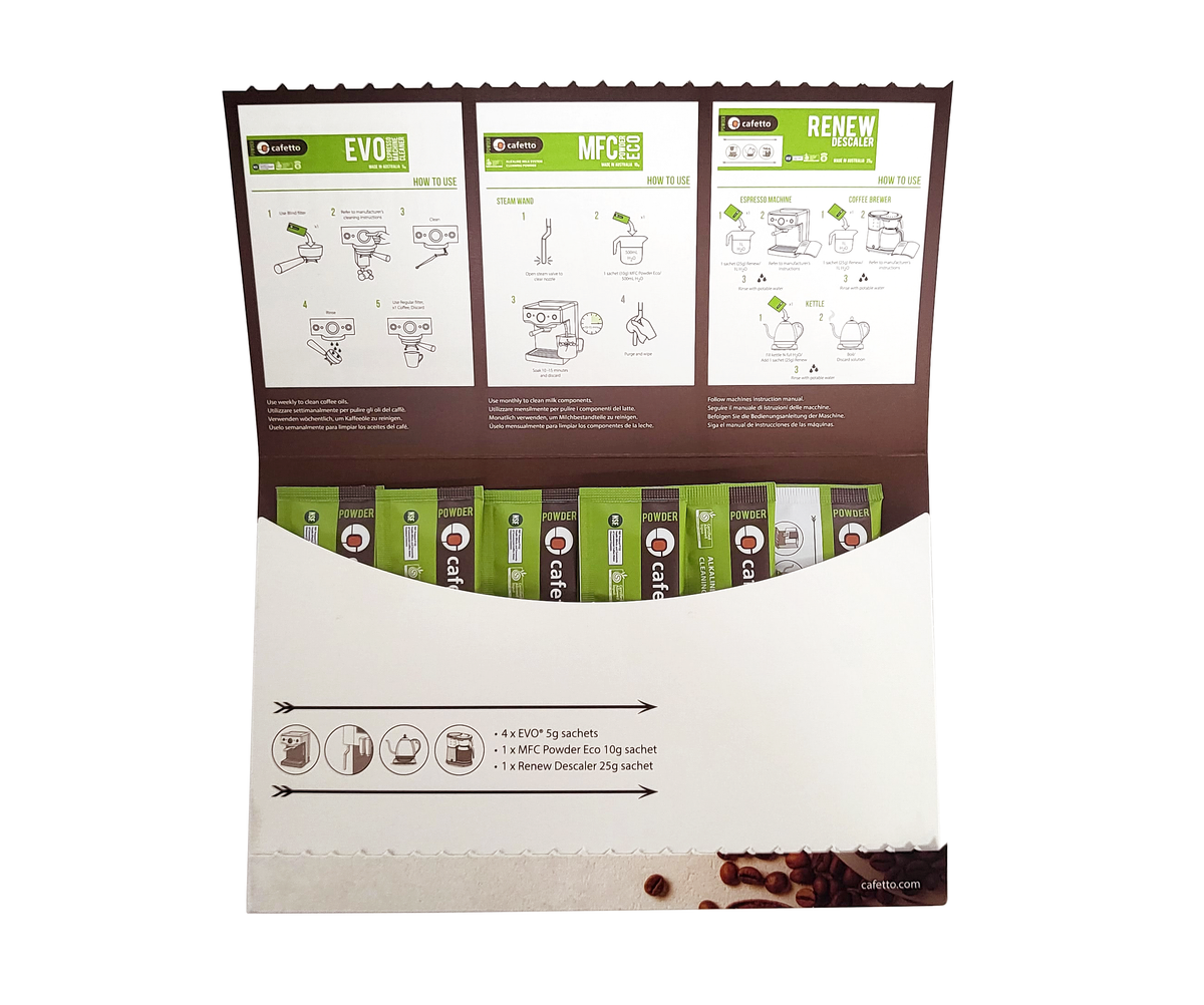 Kit Mensual de limpieza orgánico para espresso