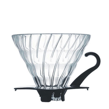 Dripper V60 02 Hario Cristal Con Mango Negro