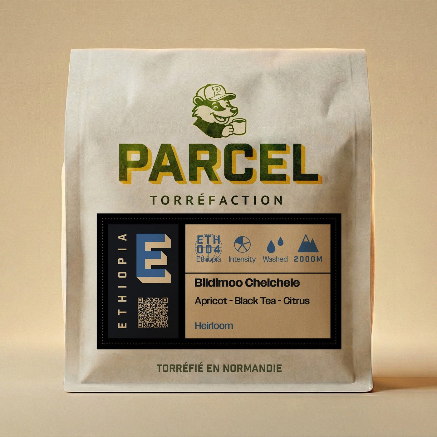 Bolsa de café Parcel ETH-004 Bildimoo Chelchele, Etiopía lavado ecológico 250 g