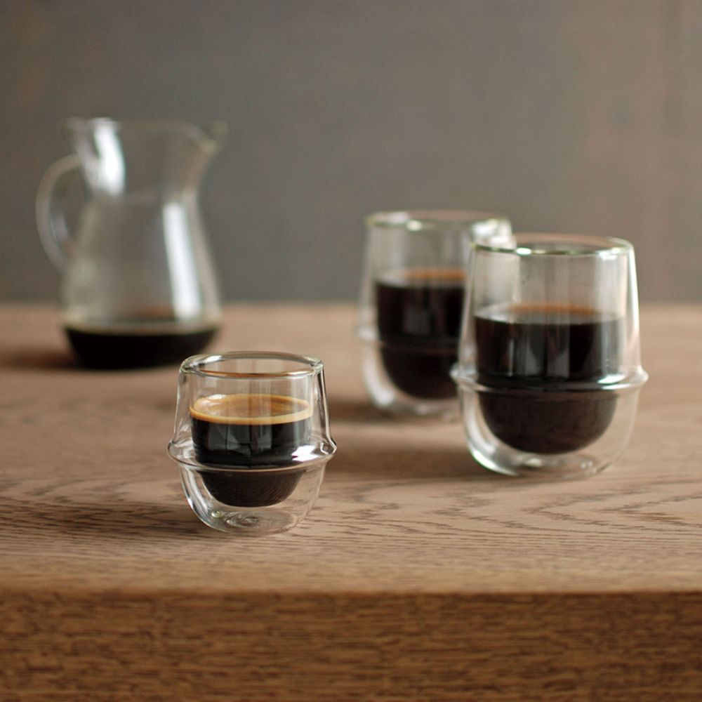 Taza de café KRONOS 80ml de doble pared