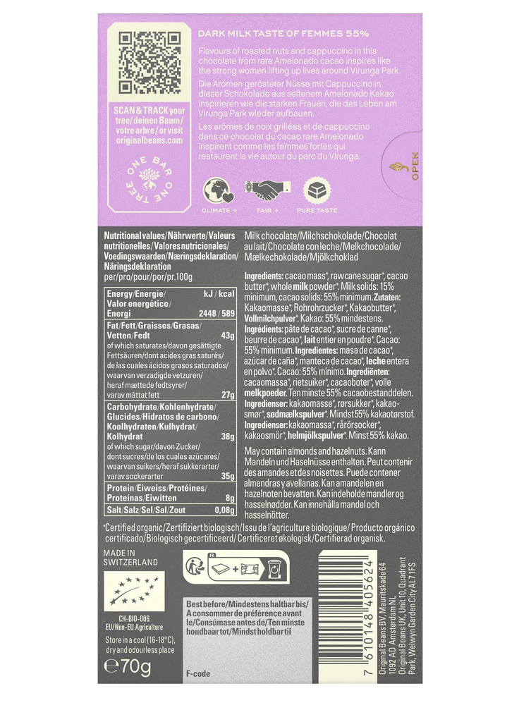 Chocolate Congo Femmes de Virunga 55%