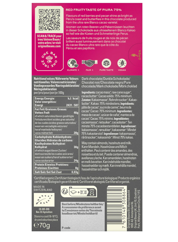 Chocolate Perú Piura 75%