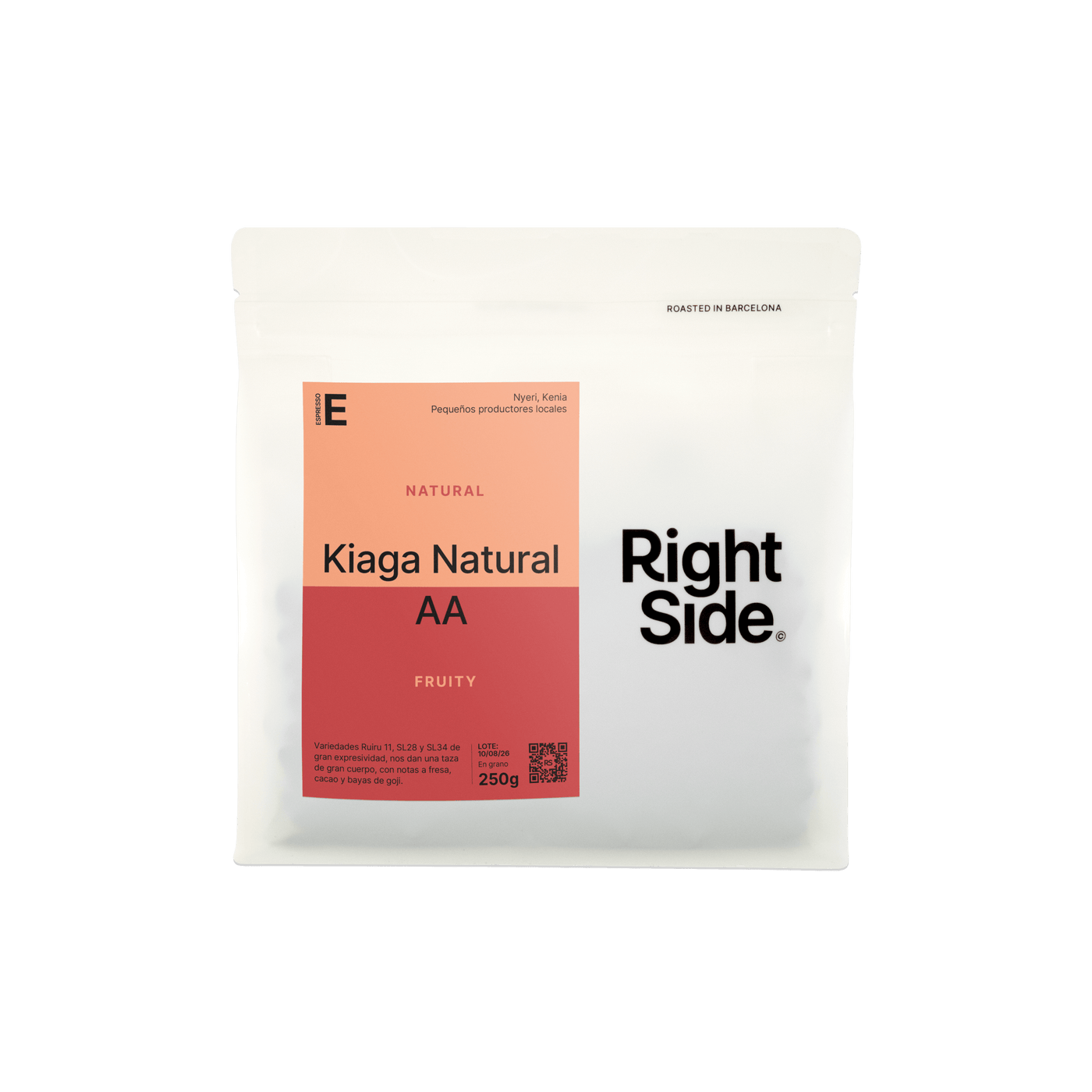 Right Side Coffee Kiaga Natural AA Espresso, café de especialidad de Kenia